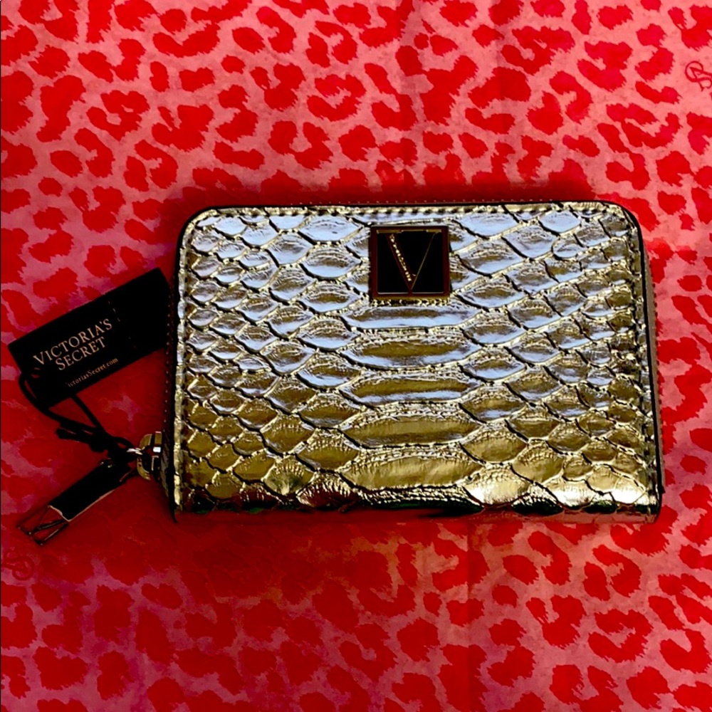 Victoria’s Secret Metallic Python Small Wallet NWT